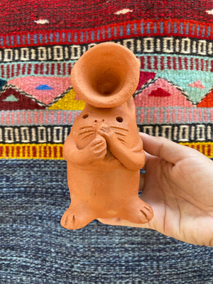 ELSA AND ANATOLIA “MUSICIAN BUNNIES” ORANGE CLAY