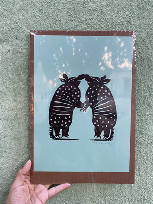 MISAYO TSUTSUI “ST” (ARMADILLOS) RISOGRAFÍA - POLVOH PRESS