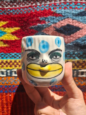 MEZCAL FACE / “CERAMIC MEZCALE GLASSES” / PLANT FACE