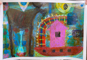 ANGEL VELASCO "NOCHE DE RAYOS Y CENTELLAS" TÉCNICA MIXTA