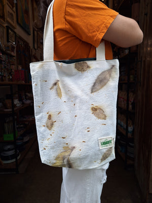 LABARTE - TOTE BAG  - IMPRESIÓN BOTÁNICA Y CIANOTIPIA