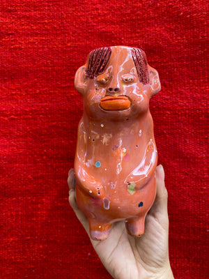 PERSONAJES ESMALTADOS / CARA DE PLANTA / MACETAS POLICROMADAS