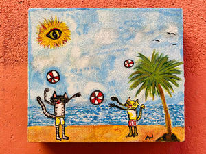 ENRIQUE ARNAUD “PLAYA ” ÓLEO SOBRE TELA