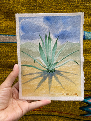 ROY OLIVER “ AGAVES “ ACUARELAS