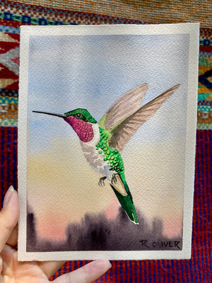 ROY RIVERA HUMMINGBIRD WATERCOLORS