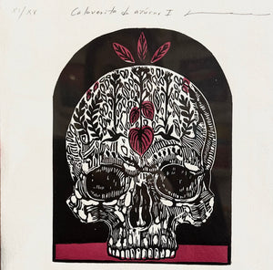 DANIELA RAM "CALAVERITA DE AZÚCAR I” XILOGRAFÍA