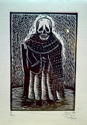 HAZHE IS ! “S/T (VIEJITA)” GRABADO EN LINÓLEO