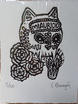 LAURA BARRAGÁN “MIAURICIO” LINOGRABADO